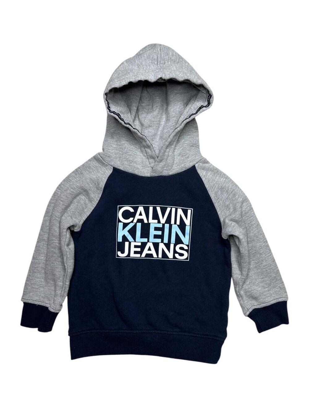Calvin Klein Jeans Kids Navy & Gray Colorblock Logo Hoodie - Size 3T